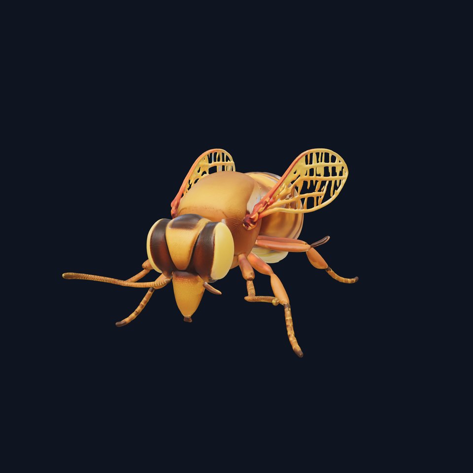 Golden Bee Creature model pack